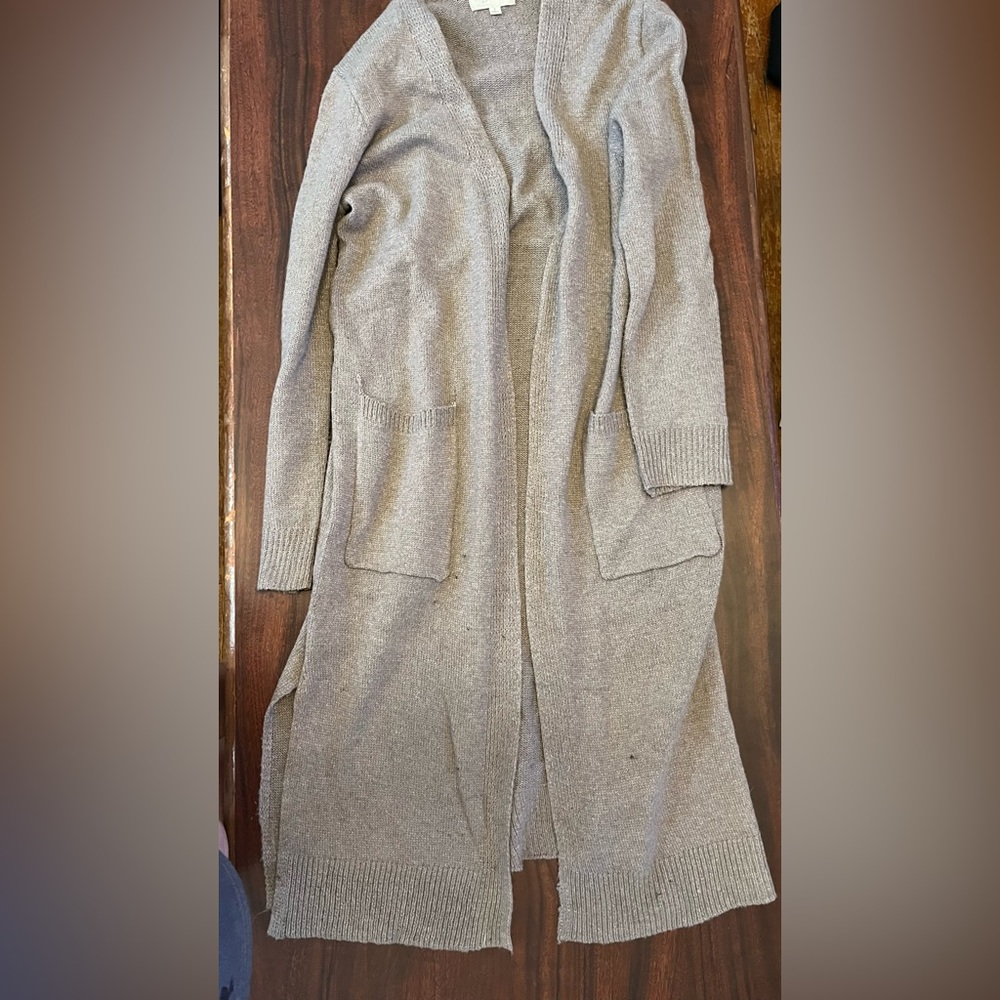 Long Grey Cardigan size Small